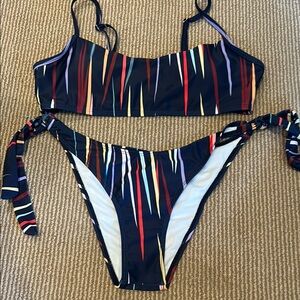 NWOT SHEIN Striped Bikini Set size large